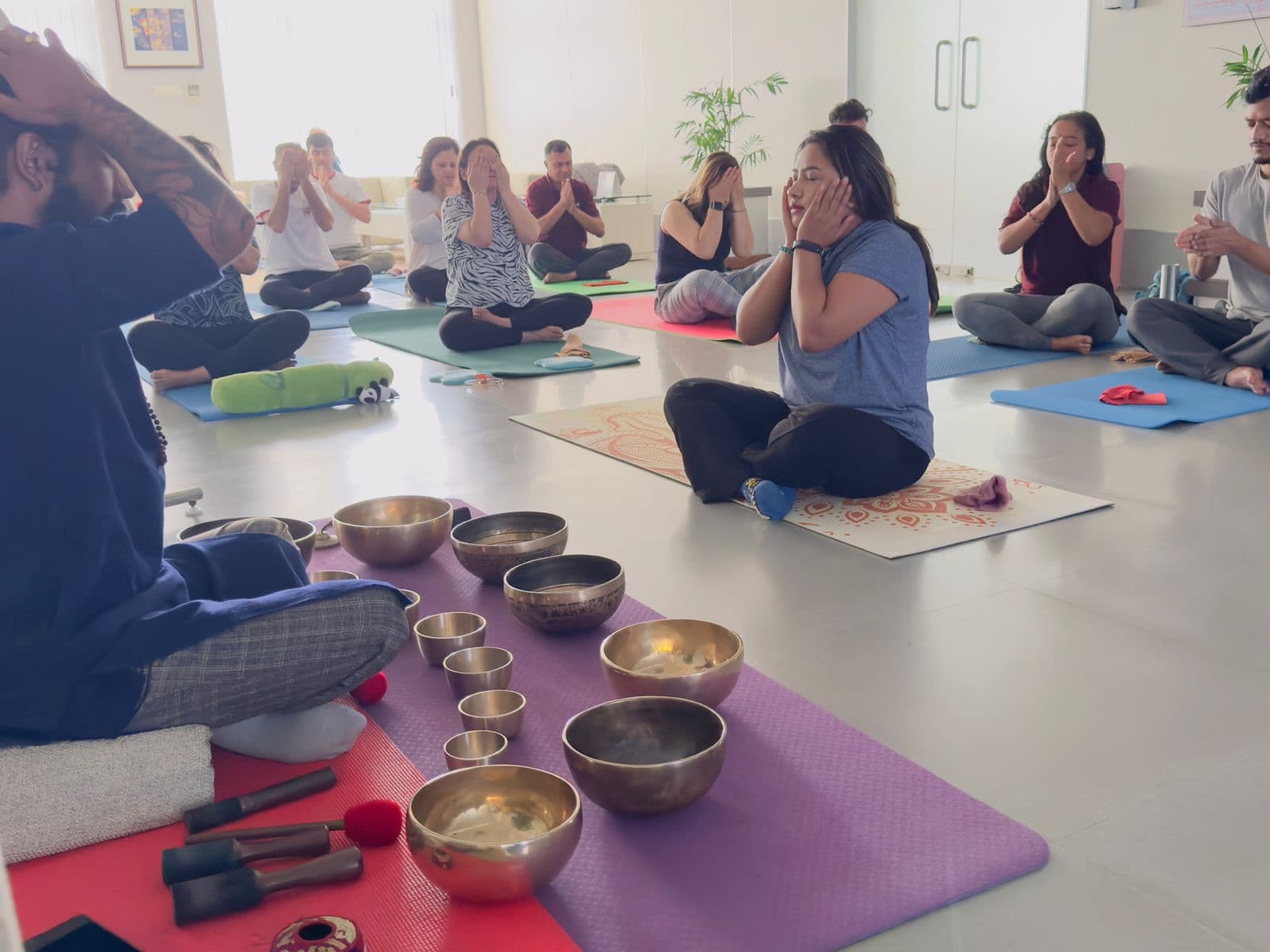 Corporate yoga and sound healing in Kathmandu